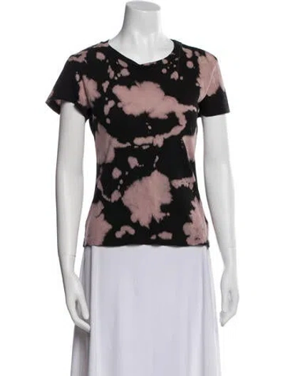 Pre-owned Lamade Floral Print Scoop Neck T-shirt W/ Tags In Blue