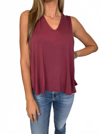 Lamade Grace Tank Top In Maroon In Red