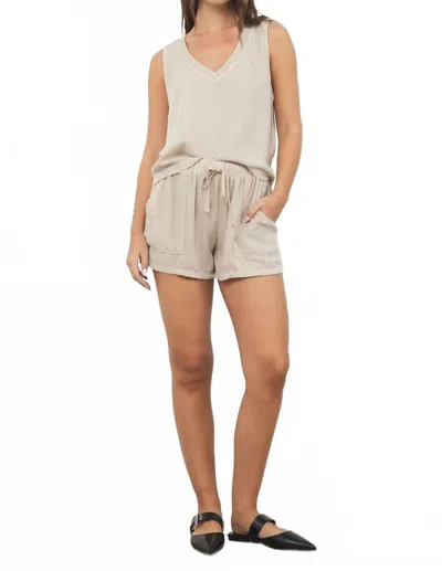Lamade Helena V-neck Tank Top In Beige In Neutral