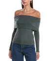 Lamade Kayla Off Shoulder Long Sleeve Top In Green