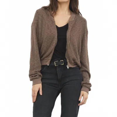 Lamade Knit Bomber Jacket In Truffle In Brown