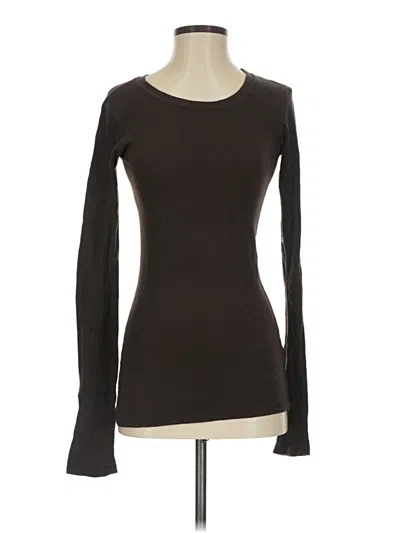 Pre-owned Lamade Long Sleeve Top Brown Boatneck Tops