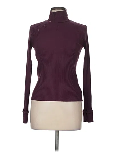 Pre-owned Lamade Long Sleeve Turtleneck In Burgundy