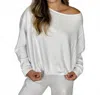 Lamade Maggie Off Shoulder Pullover In White In White