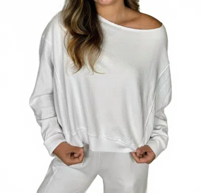 Lamade Maggie Off Shoulder Pullover In White