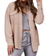 Lamade Main Street Silky Plush Shacket In Shroom In Multi
