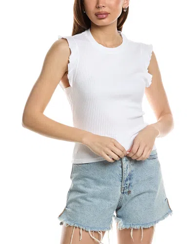 Lamade Milan Crop Rib Top In White