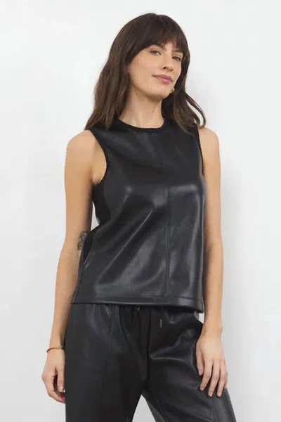 Lamade Narla Vegan Leather Tank In Black