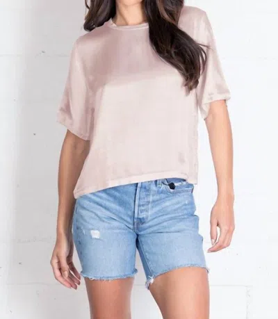 Lamade Nights In The City Silk Tee In Mocha In Pink