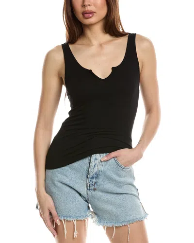 Lamade Notch Ribbed Tank In Black