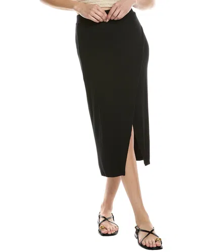 Lamade Overlap Midi Skirt In Black