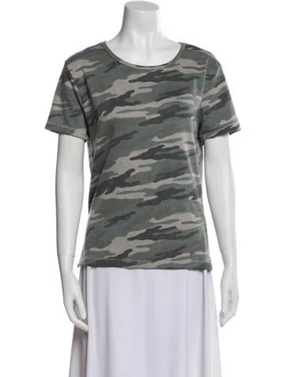 Pre-owned Lamade Printed Scoop Neck T-shirt W/ Tags In Blue