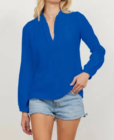 Lamade Santa Fe Gauze Top In Sapphire Blue