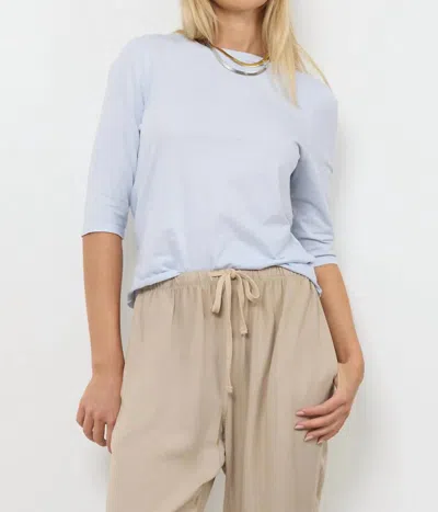 Lamade Santa Monica Mitered Elbow Length Tee In Beach Glass In Multi