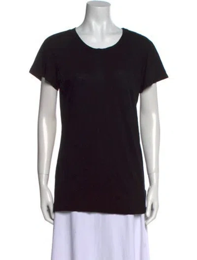 Pre-owned Lamade Scoop Neck Short Sleeve T-shirt In Black