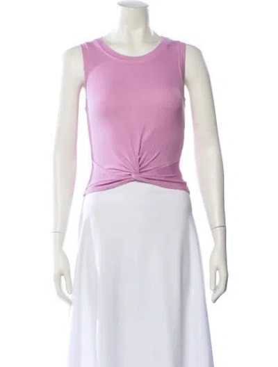 Pre-owned Lamade Scoop Neck Sleeveless Crop Top In Pink