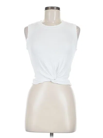 Pre-owned Lamade Sleeveless Top White Keyhole Neckline Tops