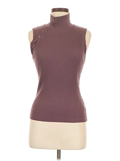 Pre-owned Lamade Sleeveless Turtleneck In Burgundy