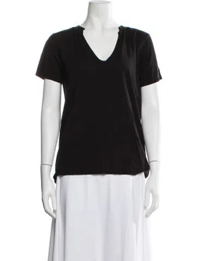 Pre-owned Lamade Supima Cotton V-neck T-shirt In Black