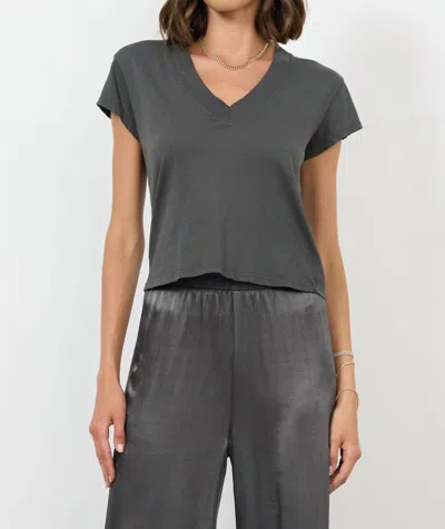 Lamade Suri Organic Deep V Tee In Raven In Multi