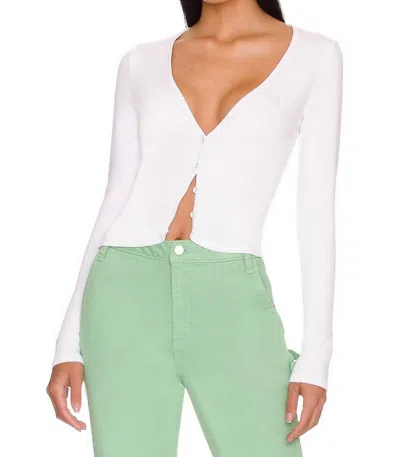 Lamade Sweet V Cardigan In White