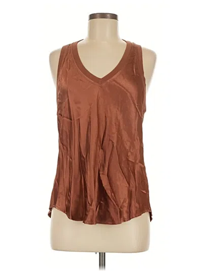Pre-owned Lamade Tank Top Brown Plunge Neckline Tops
