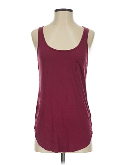 Pre-owned Lamade Tank Top Burgundy Halter Neckline Tops