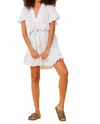 Lamade Toes In The Sand V-neck Mini Dress In White