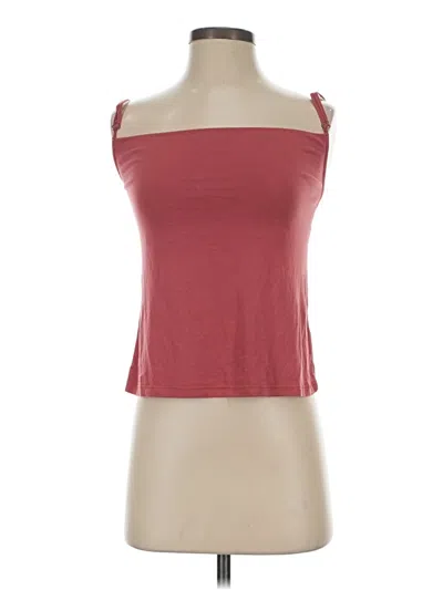 Pre-owned Lamade Tube Top Burgundy Strapless Neckline Tops