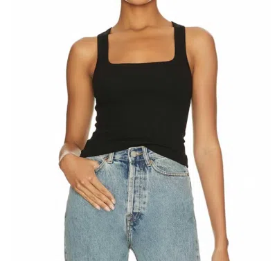 Lamade Valeria Square Neck Tank In Black
