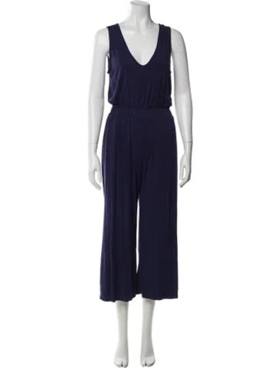Pre-owned Lamade V-neck Jumpsuit In Blue