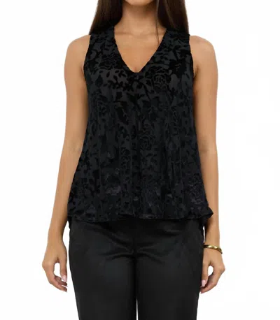 Lamade Women's Grace Velvet Tank Top In Black Floral