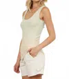 Lamade You Rib Tank In Canary In White