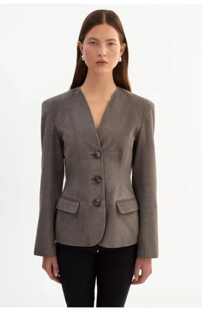 Lamarque Abitha | Suede Hourglass Jacket In Brown