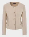Lamarque Alessia Double-face Wool Jacket In Heather Beige
