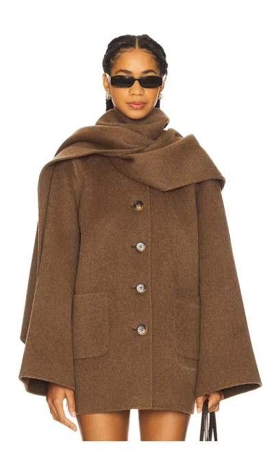Lamarque Anca Coat In Heather Brown