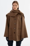 Lamarque Anca | Scarf Jacket In Brown