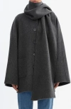 Lamarque Anca | Wool Scarf Jacket In Black