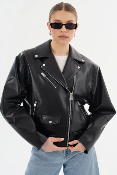 Lamarque Andrade Recycled Leather Biker Jacket