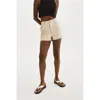 Lamarque Anika Leather High-waisted Shorts In Animal Print