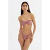 Lamarque Twist Front Bandeau Bikini Top In Black