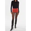 Lamarque Annaise Leather Hot Shorts In Red