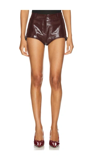 Lamarque X Revolve Annaise Hot Short In Patent Burgundy