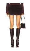 Lamarque Arcila Faux Fur Skirt In 深棕色
