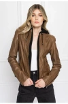 Lamarque Arlette | Leather Biker Jacket In Brown