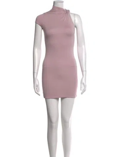 Pre-owned Lamarque Asymmetrical Mini Dress W/ Tags In Purple