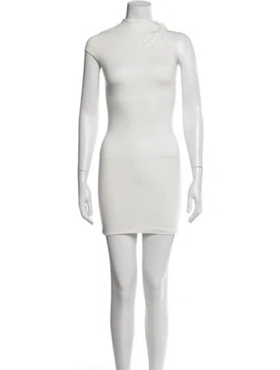 Pre-owned Lamarque Asymmetrical Mini Dress W/ Tags In White