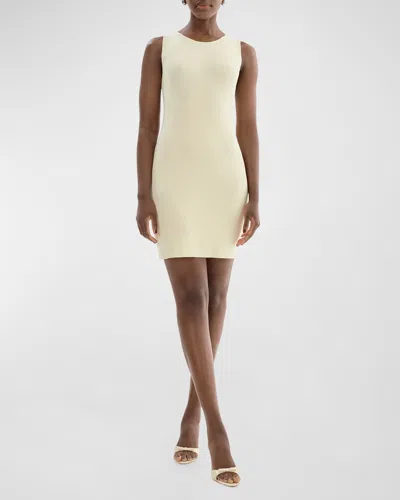 Lamarque Bendita Tank Mini Knit Dress In Lemon Icing
