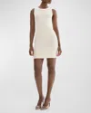 Lamarque Bendita Tank Mini Knit Dress In Winter White/gold