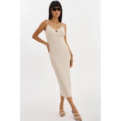 Lamarque Bettina Rib Knit Dress In Neutral